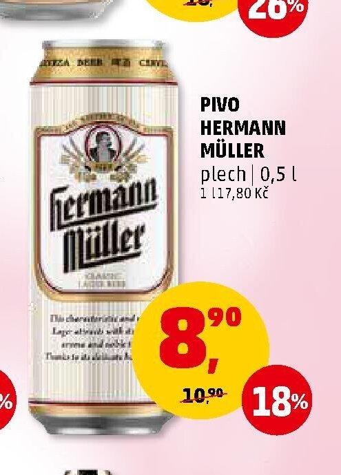 PIVO HERMANN MÜLLER plech 0,5 l