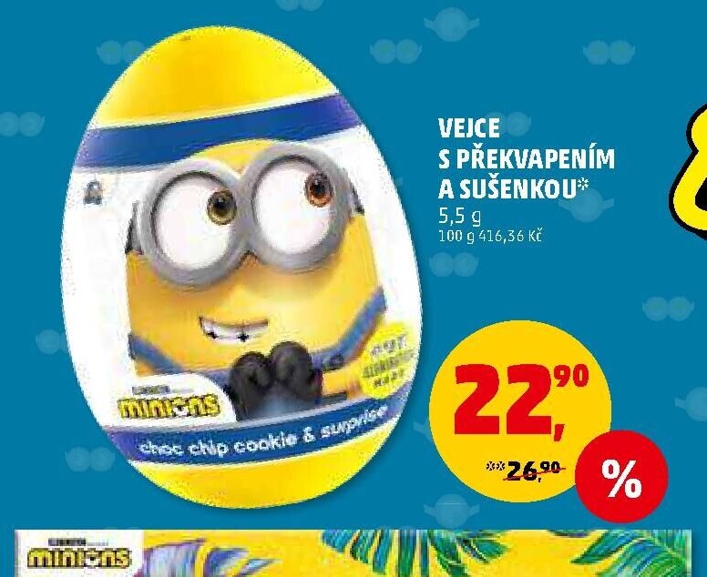 Vejce s překvapením a sušenkou