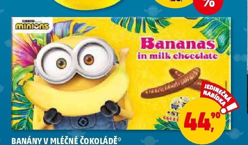 Banány v mléčné čokoládě