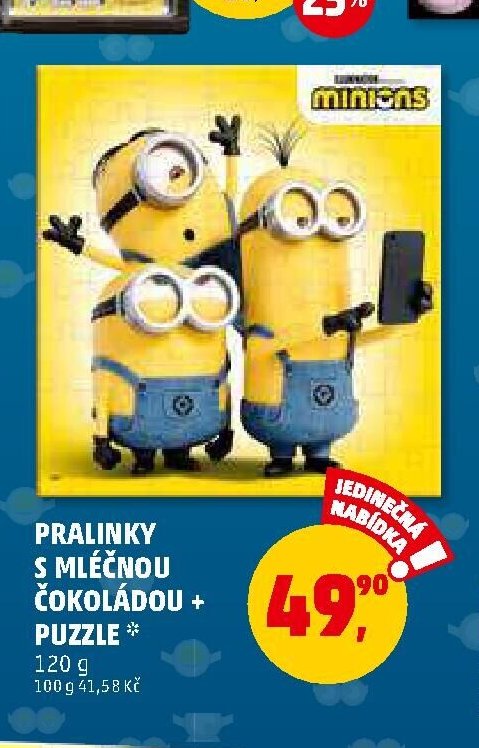 Pralinky s mléčnou čokoládou + puzzle