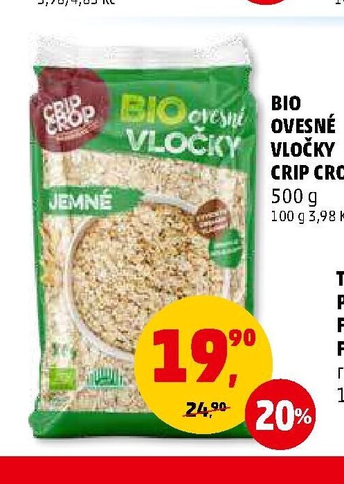 BIO OVESNÉ VLOČKY CRIP CROP