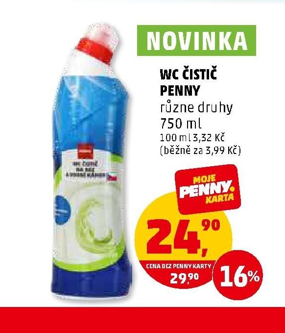 WC ČISTIČ PENNY různé druhy 750 ml