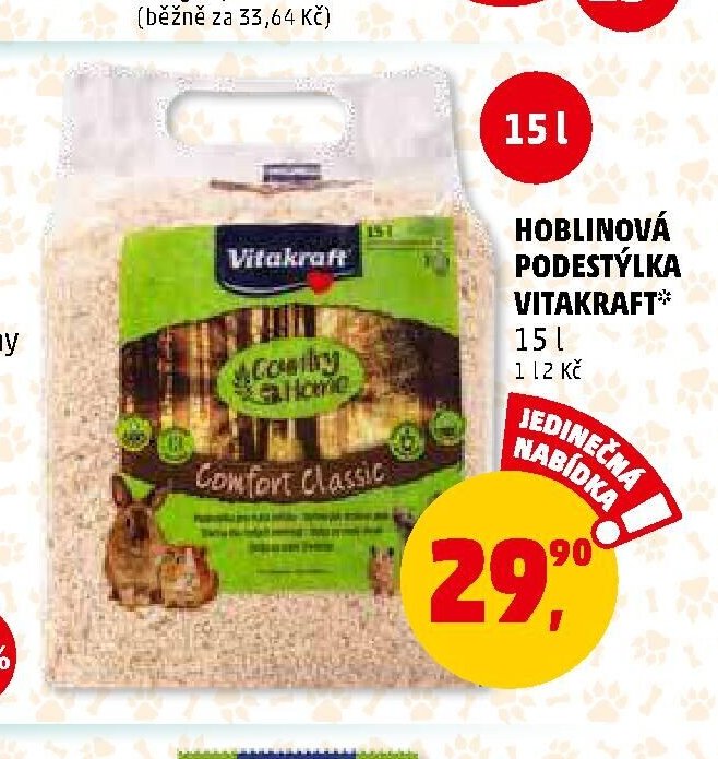 Hoblinová podestýlka Vitakraft 15 l