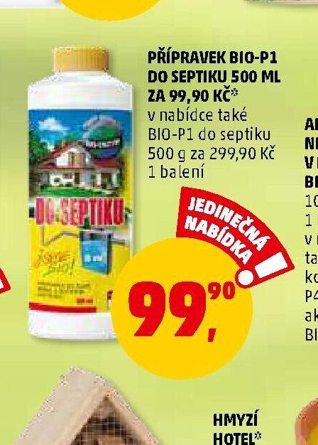 Přípravek BIO-P1 do septiku