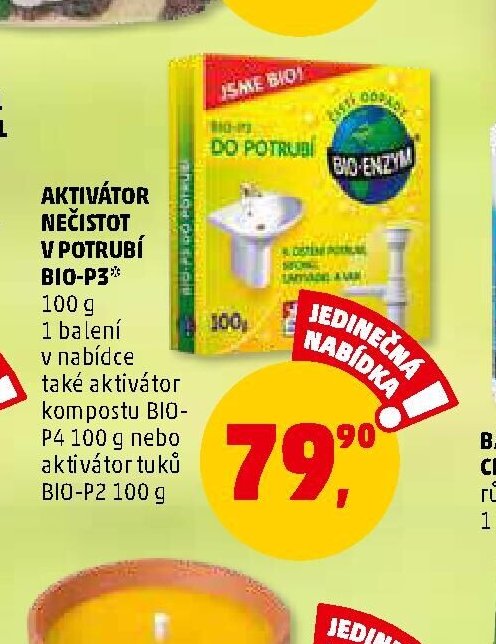 Aktivátor nečistot v potrubí BIO-P3