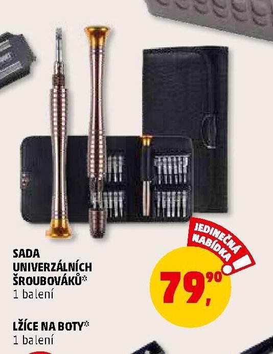 SADA UNIVERZÁLNÍCH ŠROUBOVÁKŮ