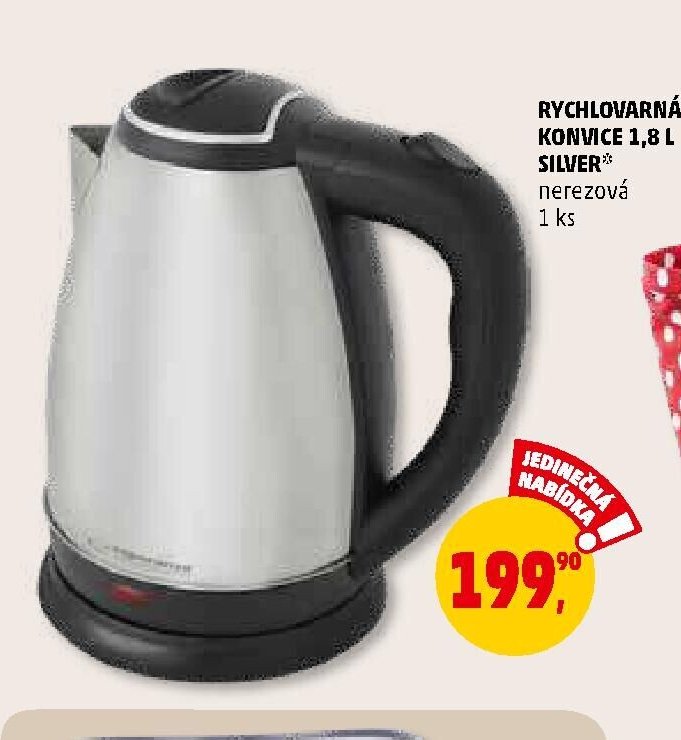RYCHLOVARNÁ KONVICE 1,8 L SILVER*