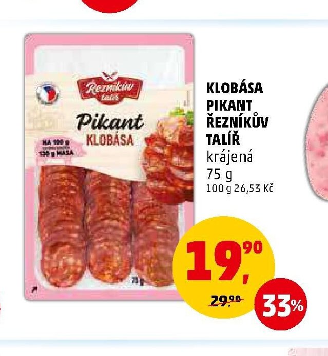 Klobása Pikant Řezníkův talíř