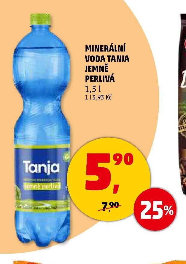 MINERÁLNÍ VODA TANJA JEMNĚ PERLIVÁ