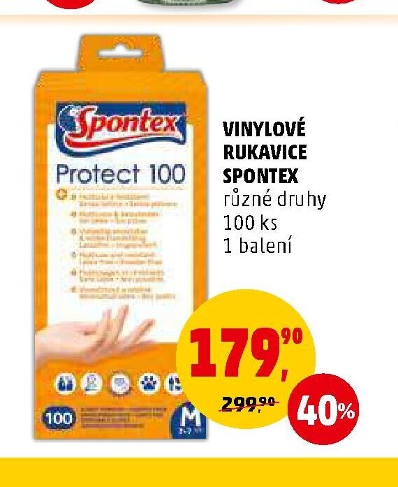 VINYLOVÉ RUKAVICE SPONTEX