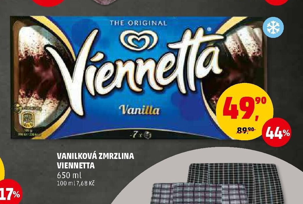 Vanilková zmrzlina Viennetta