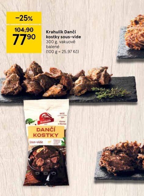 Krahulík Dančí kostky sous-vide
