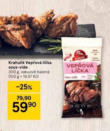 Krahulík Vepřová líčka sous-vide