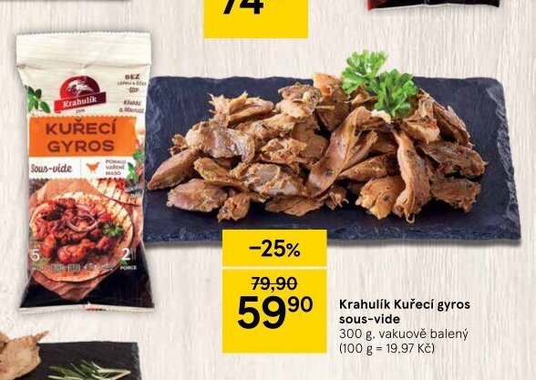 Krahulík Kuřecí gyros sous-vide