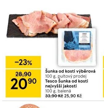 Tesco Šunka od kosti nejvyšší jakosti