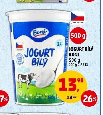 JOGURT BÍLÝ BONI