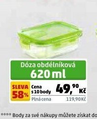 Dóza obdélníková 620 ml