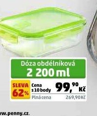 Dóza obdélníková 2 200 ml