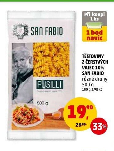 Těstoviny z čerstvých vajec 10% San Fabio