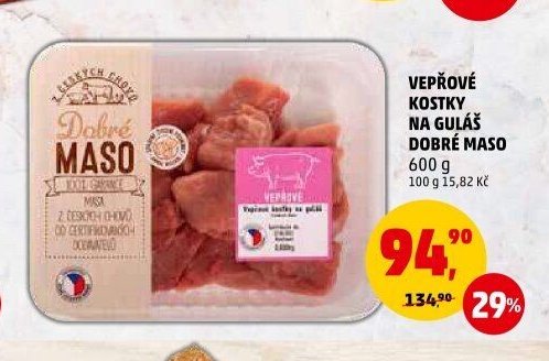 Vepřové kostky na guláš Dobré maso
