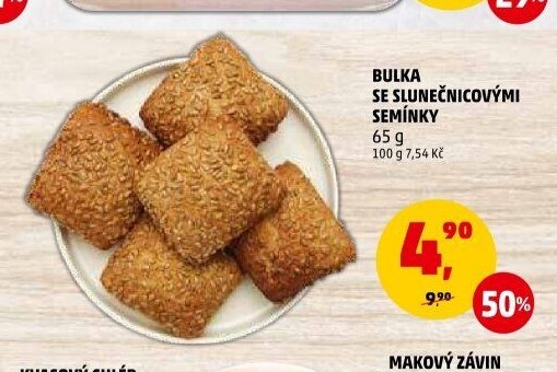 Bulka se slunečnicovými semínky