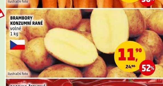 BRAMBORY KONZUMNÍ RANÉ volné 1 kg
