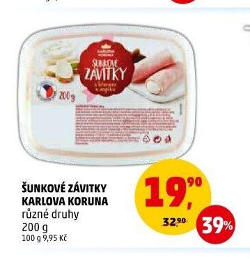 Šunkové závitky Karlova Koruna 200 g