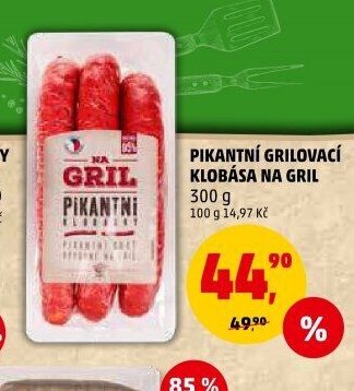 PIKANTNÍ GRILOVACÍ KLOBÁSA NA GRIL