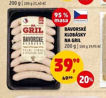 BAVORSKÉ KLOBÁSKY NA GRIL