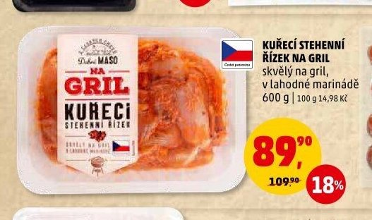 KUŘECÍ STEHENNÍ ŘÍZEK NA GRIL