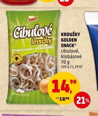 Kroužky Golden Snack