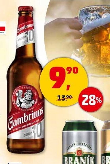 PIVO GAMBRINUS ORIGINÁL 10 světlé výčepní