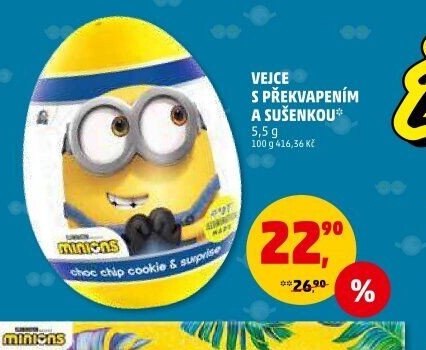 Vejce s překvapením a sušenkou