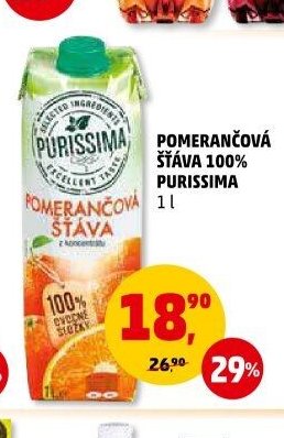POMERANČOVÁ ŠŤÁVA 100% PURISSIMA 1 l