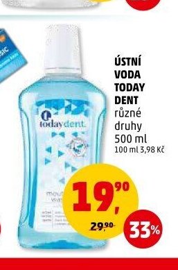 ÚSTNÍ VODA TODAY DENT