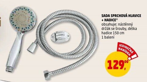 SADA SPRCHOVÁ HLAVICE + HADICE