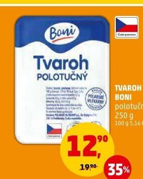 Tvaroh Boni polotučný 250 g