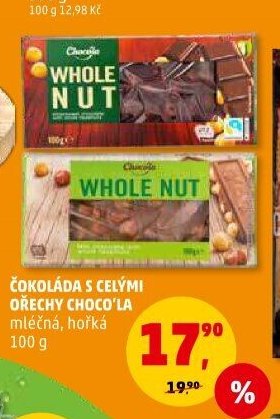 Čokoláda s celými ořechy Choco'la 100 g