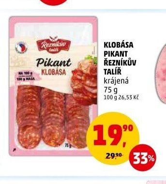 Klobása Pikant Řezníkův talíř