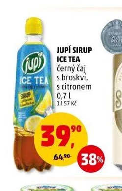 Jupí sirup Ice Tea černý čaj s broskví, s citronem 0,7 l