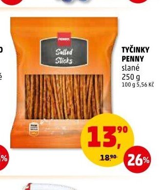 Tyčinky Penny slané 250 g