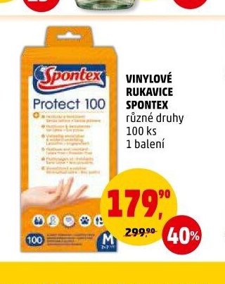 Vinylové rukavice Spontex různé druhy 100 ks