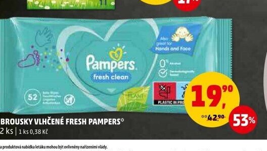 Ubrousky vlhčené Fresh Pampers