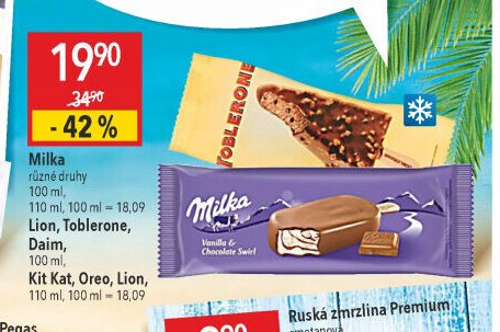 Milka, Lion, Toblerone, Kit Kat, Oreo