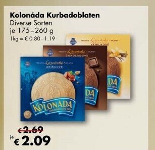 Lázeňské oplatky Kolonáda Opavia