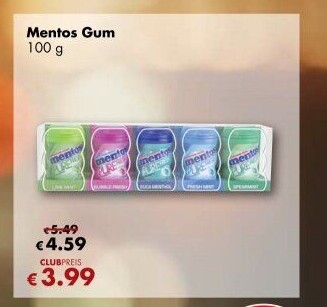 Žvýkačky Pure Fresh Mentos - dárkové balení