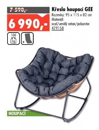 Křeslo houpací GEE - UNI HOBBY akcniletaky.com