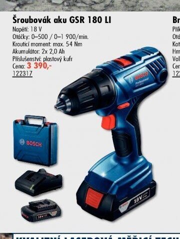 Šroubovák aku GSR 180 LI - UNI HOBBY akcniletaky.com