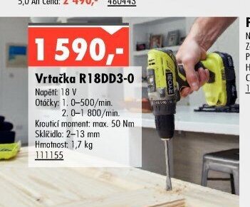 Vrtačka R18DD3-0 - UNI HOBBY akcniletaky.com