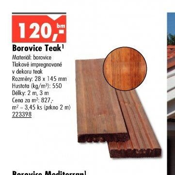 Borovice Teak - UNI HOBBY akcniletaky.com